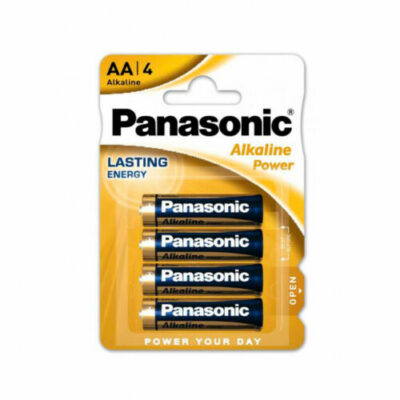 Blister con 4 unidades de pila PANASONIC alkaline. AA.