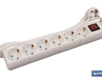 BASE MÃšLTIPLE 6T. 1,4M CABLE C/INT. (16A-250V)