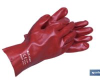 GUANTE PVC ESTANCO ROJO DE 27 Cms.
