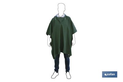 PONCHO DE AGUA VERDE PVC/POLIESTER TALLA ÃšNICA