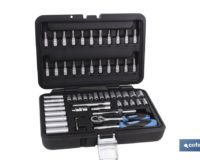MALETIN 57 PCS PROFESIONAL VASOS Y PUNTAS 1/4