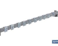 BARRA DE CARGA 1000X40X20MM CON 10 GANCHOS 10CM
