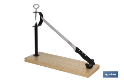 SOPORTE JAMONERO MOD SERRANO+CUCHILLO SAFFRON