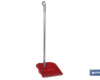RECOGEDOR ABATIBLE  CON GOMA COLOR ROJO