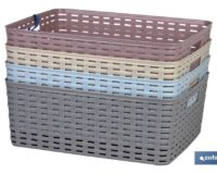 CESTA  MULTIUSOS 12L 36X28X13.5 cm BEIGE
