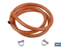TUBO FLEXIBLE 1,5 Mts PARA GAS BUTANO + ABRAZADERAS