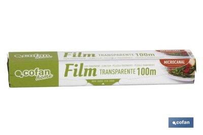 FILM TRANSPARENTE DOMÃ‰STICO CON ESTUCHE MICROCANAL 100M