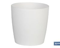 MACETA CAMELIA COLOR BLANCO 14X13.8cm venta unitaria