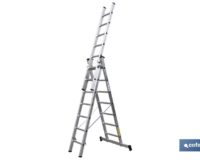 ESCALERA ALUMINIO TRIPLE 7 PELDAÃ‘OS 2,00 + 2,00 + 2,00 M