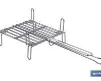 PARRILLA DOBLE INOX 350 X 350MM