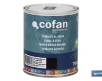 ESMALTE AL AGUA (750 ML) NEGRO SATINADO