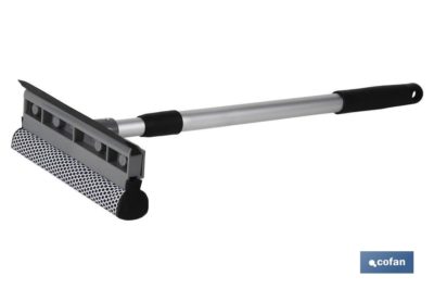 LIMPIACRISTALES ESPONJA Y RASPADOR EXTENSIBLE  48-76.5cm - Imagen 2