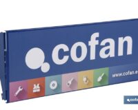 CARTELA CON LOGO COFAN 500X200MM EXP.PERFORADO