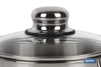 CACEROLA INOX INDUC.3.2L MODELO POLENTA T/ VIDRIO Ã˜220 MM - Imagen 2