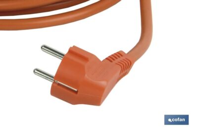 PROLONGADOR BIPOLAR CON T/T LATERAL 16A250V CABLE 10M NARANJA - Imagen 2