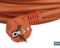 PROLONGADOR BIPOLAR CON T/T LATERAL 16A250V CABLE 25M NARANJA