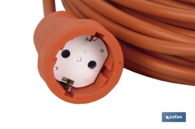PROLONGADOR BIPOLAR CON T/T LATERAL 16A250V CABLE 25M NARANJA - Imagen 2