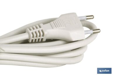 PROLONGADOR BIPOLAR 10A250V ESPIGAÃ˜4 CABLE 3M BLANCO - Imagen 2